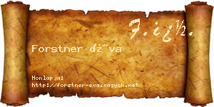 Forstner Éva névjegykártya