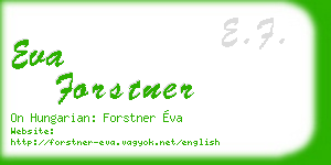 eva forstner business card